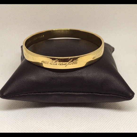 kate spade Jewelry - Kate Spade, Happily Ever After Gold Bridal Bangle Bracelet ✨🤍